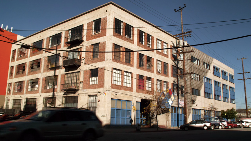 The lofts at 837 Traction Avenue, in sunnier, funnier times (Screenshot: New Girl)